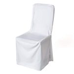 White Polyester Chair Cover (Square Top)