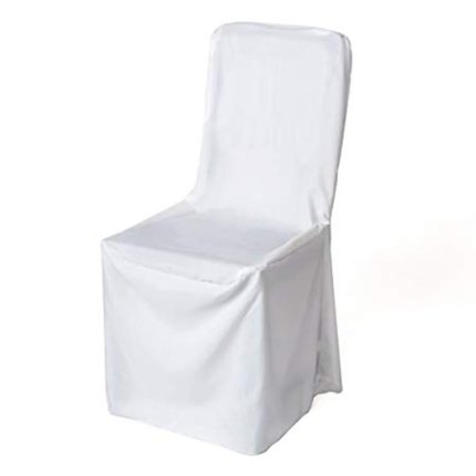 White Polyester Chair Cover (Square Top)