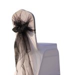 10Pc Black Organza Hood