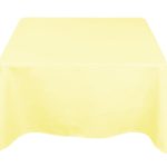 40 x 40'' Ivory Polyester Tablecloth