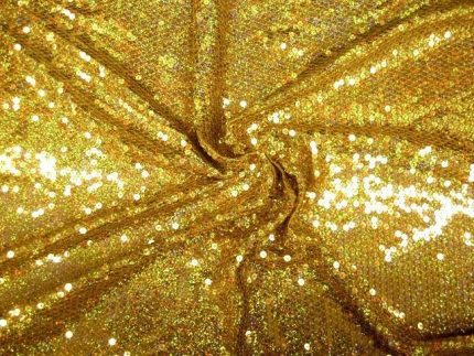 Gold Sequin Fabric 1m