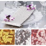 12'' x 14'' White Sequin Table Napkin