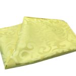 63" Yellow Cream Jacquard Tablecloth