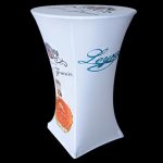 60cm White Spandex Poseur Cocktail Tablecloth - Image 2