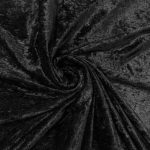 45 x 45″ Black Crushed Velvet Tablecloth
