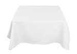 90 x 90'' White SEAMLESS Polyester Tablecloth