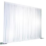 6m x 4m White Chiffon Stage Backdrop