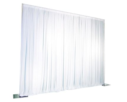 6m x 3m White Chiffon Stage Backdrop