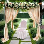 White Crushed Velvet Chair Cover - Image 4