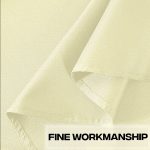 70'' Round Ivory Polyester Tablecloth - Image 4