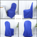 Royal Blue Polyester Chair Cover (Round Top) - Image 2