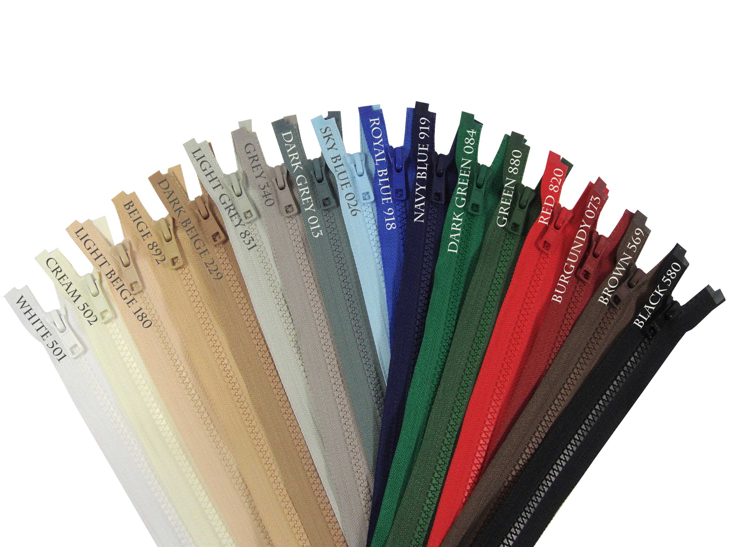 all-chunky-with-names-82.jpg YKK Chunky ZIP 50cm Brown (569) - Image 1