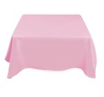 58 x 58'' Light Pink Polyester Tablecloth