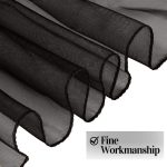 10Pc Black Organza Chair Sashes - Image 2