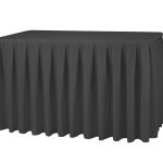 14FT (168") Black Polyester Table Skirt