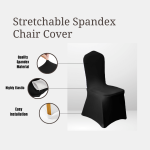 Black Spandex Chair Covers - Image 3