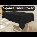 90 x 90'' Black SEAMLESS Polyester Tablecloth - Image 4