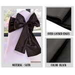 Black Taffeta Chair Sashes (10pc) - Image 4