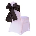 Black Taffeta Chair Sashes (10pc) - Image 2