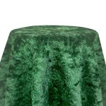 48" Bottle Green Crushed Velvet Tablecloth