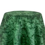 108" Bottle Green Crushed Velvet Tablecloth