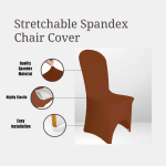Chocolate Spandex Chair Covers - Image 3