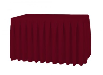 Rich burgundy tablecloth for elegant dining setups