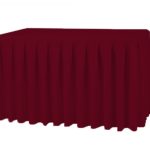 21FT  (252") Polyester Burgundy Table Skirt