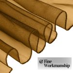 10Pc Chocolate Organza Chair Sashes - Image 2
