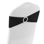 10Pc Black Spandex Chair Band