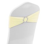 10Pc Ivory Spandex Chair Band