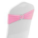 10Pc Baby Pink Spandex Chair Band