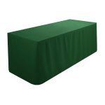 4FT Forest Green Fitted Polyester Tablecloth