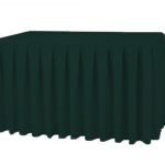 17FT (204") Polyester Forest Green Table Skirt