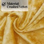 108" Gold Crushed Velvet Tablecloth - Image 3