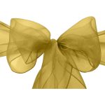 10Pc Gold Organza Chair Sashes - Image 4