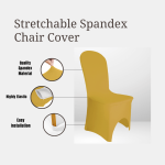 Gold Spandex Chair Covers - Image 3