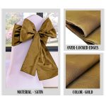 Gold Taffeta Chair Sashes (10pc) - Image 2