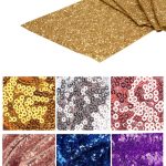 12'' x 80'' Gold Sequin Table Runner