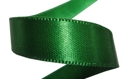 Green 24mm ribbon roll – perfect for gift wrapping, crafts, and decorations