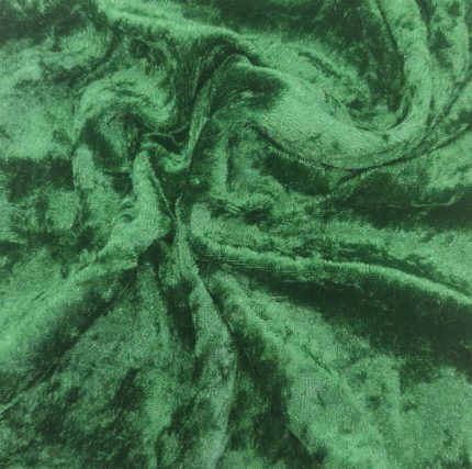 Crushed Velvet Table Skirt Bottle Green 14FT