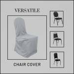 Grey Polyester Chair Cover (Round Top) - Image 3