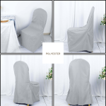 Grey Polyester Chair Cover (Round Top) - Image 2