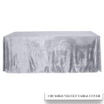 4FT Grey Crushed Velvet Fitted Tablecloth - Image 3
