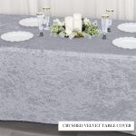 4FT Grey Crushed Velvet Fitted Tablecloth - Image 5