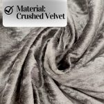 70" Grey Crushed Velvet Tablecloth - Image 3