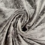 70 x 144" Grey Crushed Velvet Tablecloth