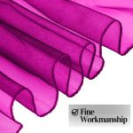 10Pc Fushia Organza Chair Sashes - Image 4