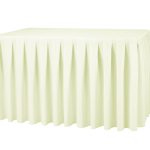 21FT (252") Ivory Polyester Table Skirt