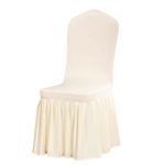 Ivory Pleated Skirt Chair Covers